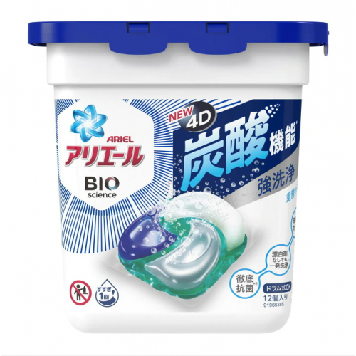 P&G 宝洁 4D立体炭酸机能抗菌洗衣球 碳酸机能型 12枚入 蓝盖